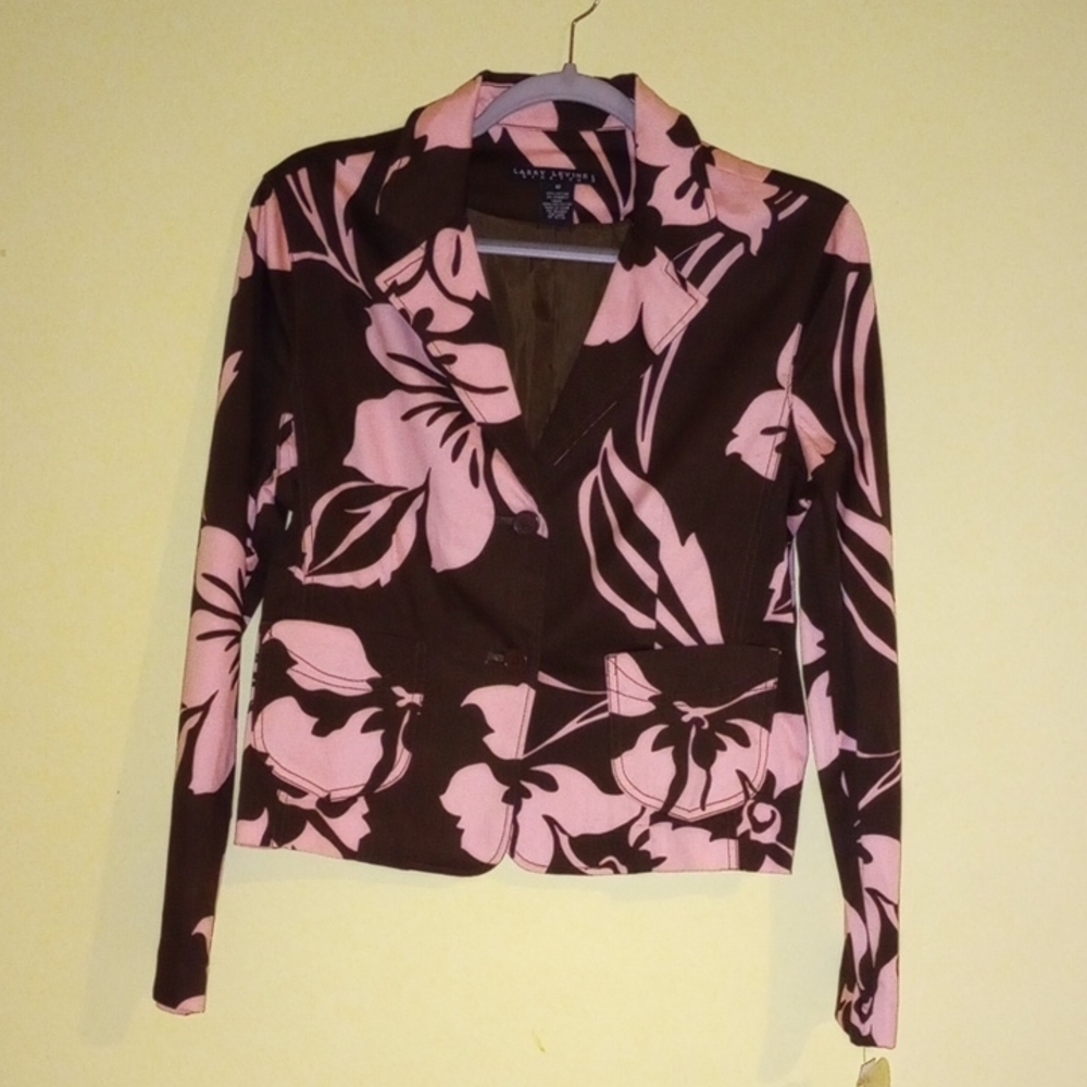 Love Reign Women's Pink and Black Floral Jacket